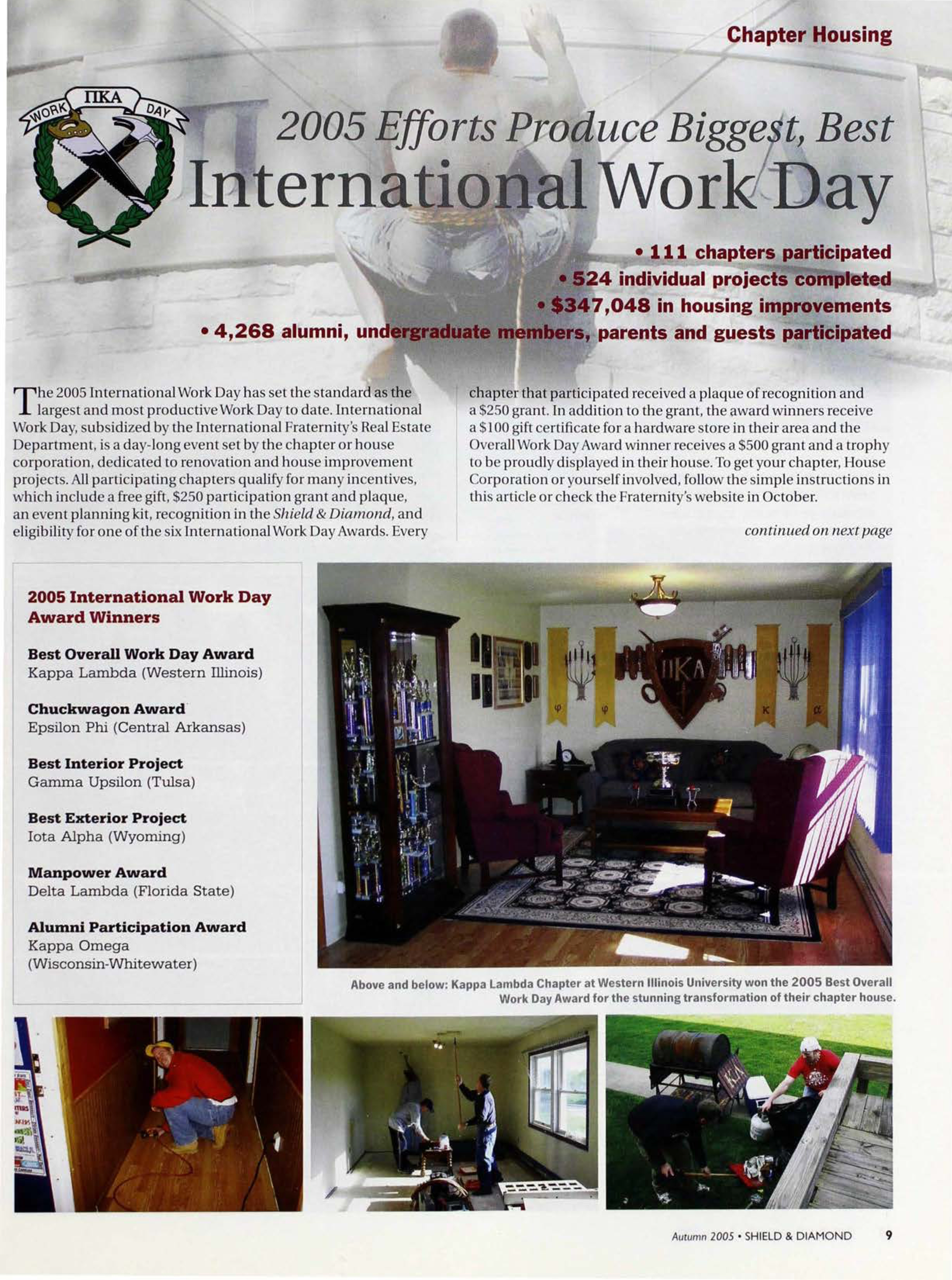 Chapter Housing, Autumn 2005